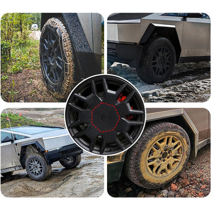 Full-Coverage Wheel Hub Center Caps for Tesla Cybertruck 20-Inch Wheels (2024–On) | Durable & Easy Install