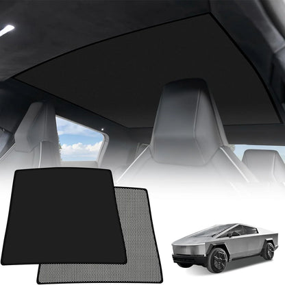 Ice Shield Roof Sunshade for Tesla Cybertruck 2024–Present | Custom-Fit Heat & UV Insulation Sunshade with Memory Metal Frame
