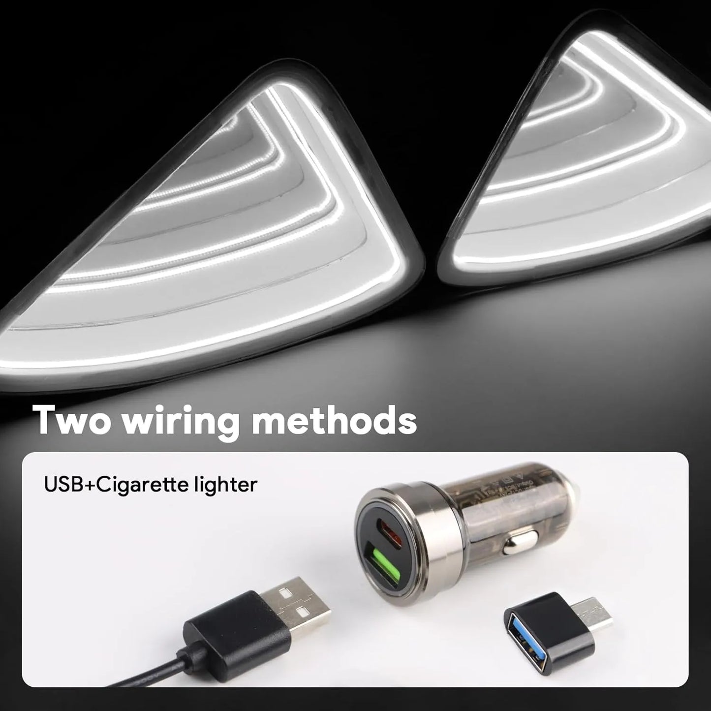 Triangle Window Ambient Light for Tesla Model Y & New Model 3 (Highland) – Plug & Play Interior LED Lighting Upgrade