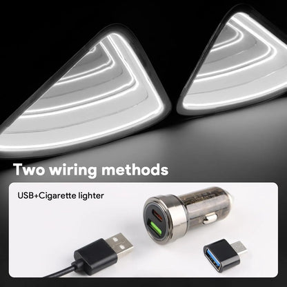 Triangle Window Ambient Light for Tesla Model Y & New Model 3 (Highland) – Plug & Play Interior LED Lighting Upgrade