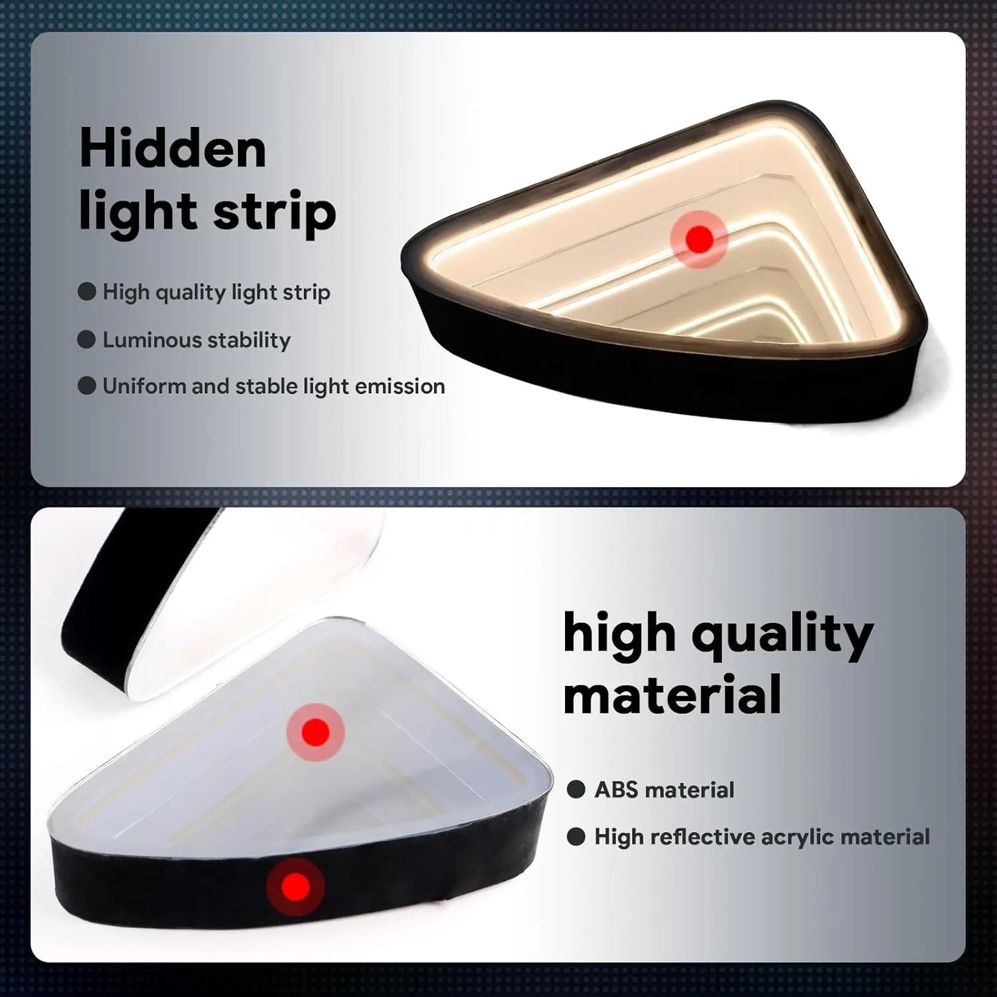 Triangle Window Ambient Light for Tesla Model Y & New Model 3 (Highland) – Plug & Play Interior LED Lighting Upgrade