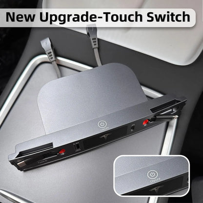Center Console USB Hub Docking Station with Smart Touch Sensor for Tesla Model 3 & Model Y (2021–2023)