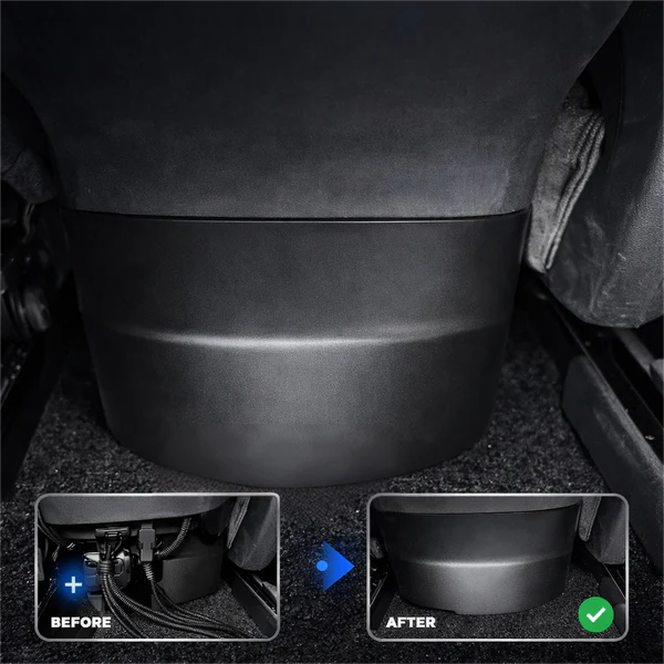 2026 Upgraded Enlarged Rear OBD Cover for Tesla Model 3 & Model Y – Cable Management & OEM-Fit ABS Trim