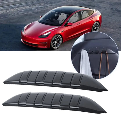 Foldable Seat Back Hooks for Tesla Model 3 / Model Y 2017–2024 – Hidden 4-in-1 Seat Back Organizer Hooks for Grocery Bags, Purses, Backpacks & Takeout | Heavy-Duty ABS Interior Accessories (2-Pack)