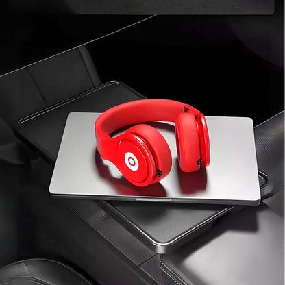 Folding Center Console Table for Tesla Model Y Juniper & Model 3 Highland – ABS Portable Food & Work Tray, Space-Saving Design