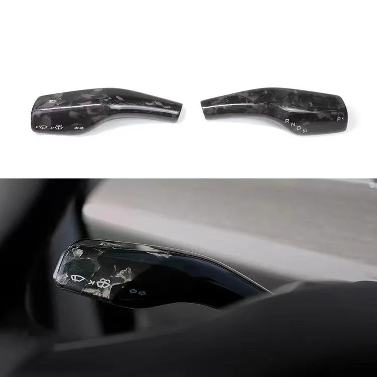 Tesla Model 3/Y Turn Signal Stalk Covers – Real Dry Carbon Fiber Interior Upgrade (2018-2024)
