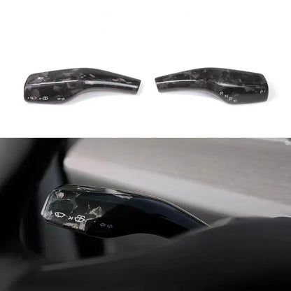 Tesla Model 3/Y Turn Signal Stalk Covers – Real Dry Carbon Fiber Interior Upgrade (2018-2024)