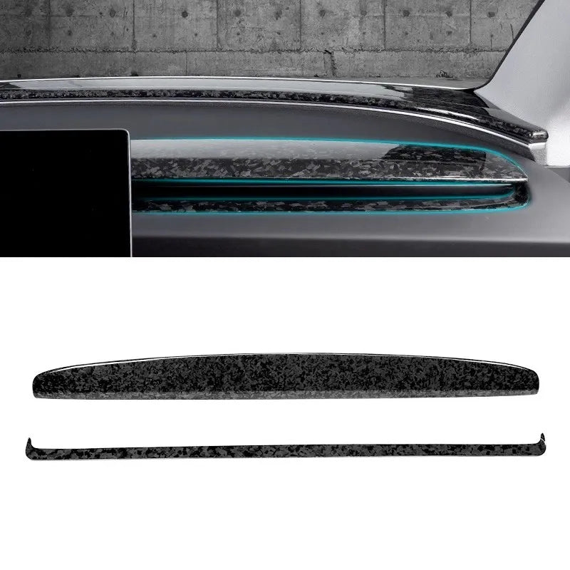 Dry Carbon Fiber Dashboard Cover for Tesla Model 3 Highland (2024+) & Model Y Juniper (2025+) – Matte Interior Trim Overlay
