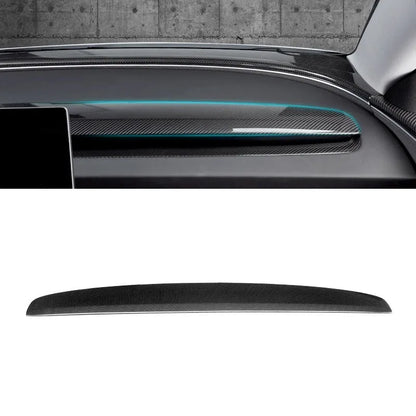 Dry Carbon Fiber Dashboard Cover for Tesla Model 3 Highland (2024+) & Model Y Juniper (2025+) – Matte Interior Trim Overlay