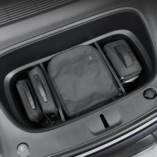 2026+ Tesla Model Y Juniper Front Trunk Organizer – Custom Waterproof Frunk Storage Divider for Long Range & Performance | Multi-Compartment PP Cargo Organizer with Easy Clip-In Installation