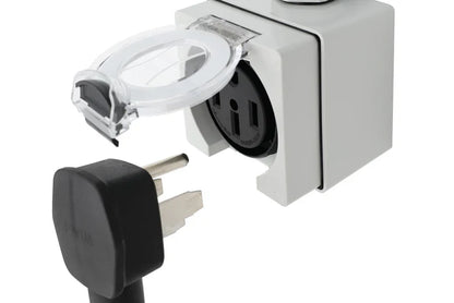 Jowua NEMA 14-50 Weatherproof Power Outlet Box – 240V 50A EV Charging Outlet Enclosure, IP66 Rated, 12,000W Max, ETL Listed