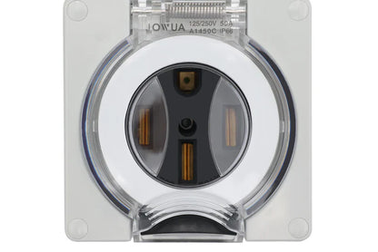 Jowua NEMA 14-50 Weatherproof Power Outlet Box – 240V 50A EV Charging Outlet Enclosure, IP66 Rated, 12,000W Max, ETL Listed