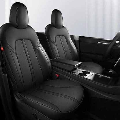 Ultra-Fine Fiber Leather Seat Covers for Tesla Model Y | Full-Coverage Protection, Perforated & Airbag Compatible