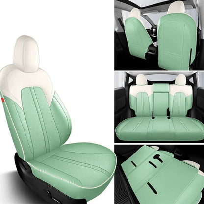 Ultra-Fine Fiber Leather Seat Covers for Tesla Model Y | Full-Coverage Protection, Perforated & Airbag Compatible