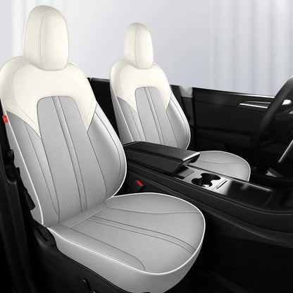Ultra-Fine Fiber Leather Seat Covers for Tesla Model Y | Full-Coverage Protection, Perforated & Airbag Compatible