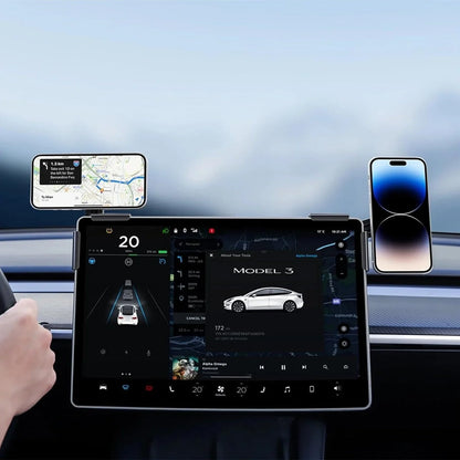 Levitation Magnetic Phone Holder for Tesla Model 3 Highland & Model Y | 15W Fast Wireless Charging Mount