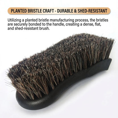 Long Bristle Horse Hair Leather Cleaning Brush for Tesla Interior | Safe Detailing Brush for Seats & Upholstery (1 PCS)