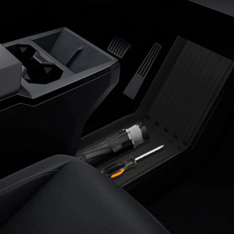Lower Center Console TPE Mat for Tesla Cybertruck (2024–Present) | Custom-Fit, All-Weather Anti-Slip Interior Protection