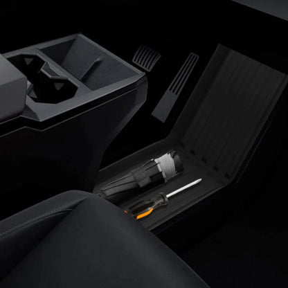 Lower Center Console TPE Mat for Tesla Cybertruck (2024–Present) | Custom-Fit, All-Weather Anti-Slip Interior Protection