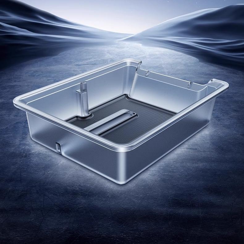 Luminous Center Console Storage Kits for Tesla Model Y Juniper / Model 3 Highland (2PCS) | Translucent Organizer with Cable Management & Anti-Slip Design