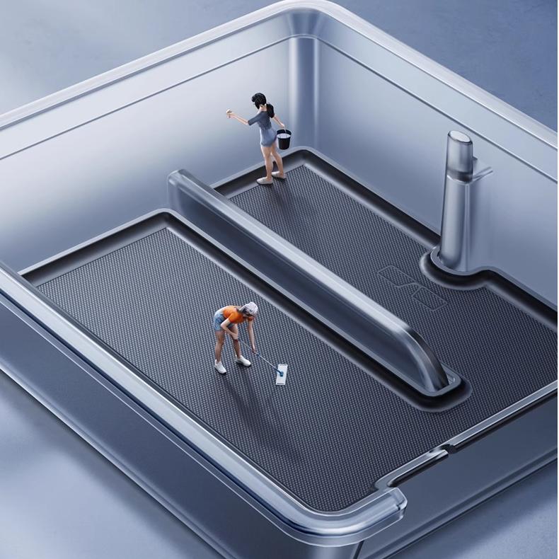 Luminous Center Console Storage Kits for Tesla Model Y Juniper / Model 3 Highland (2PCS) | Translucent Organizer with Cable Management & Anti-Slip Design