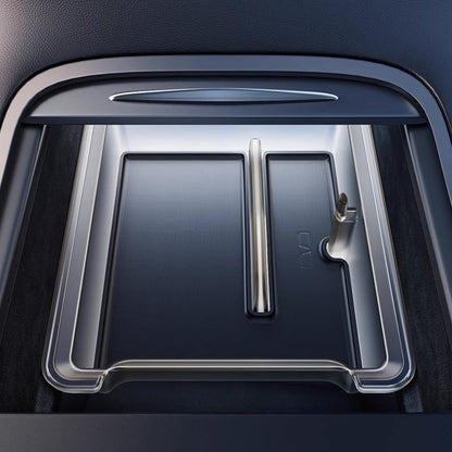 Luminous Center Console Storage Kits for Tesla Model Y Juniper / Model 3 Highland (2PCS) | Translucent Organizer with Cable Management & Anti-Slip Design