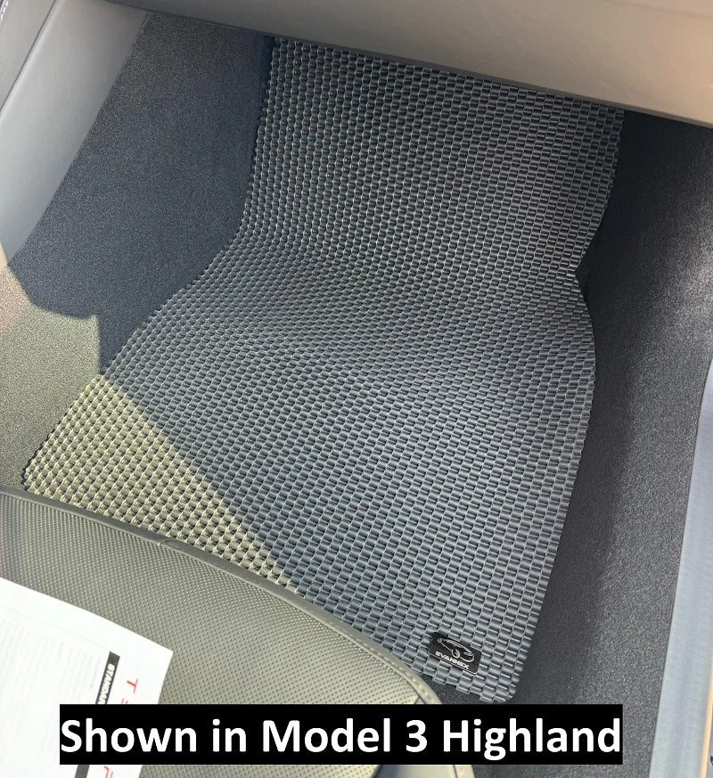 All-Weather Rubber Floor Mats for Tesla Model 3 (2017–2024+) | Custom-Fit, Heavy-Duty Interior Protection