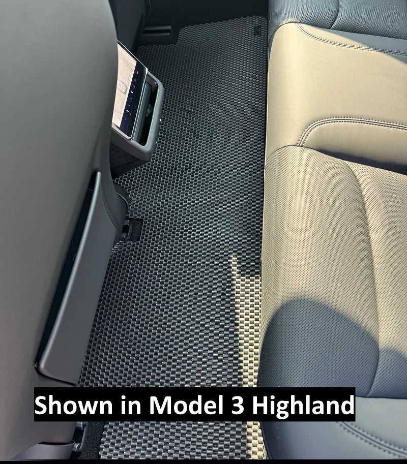 All-Weather Rubber Floor Mats for Tesla Model 3 (2017–2024+) | Custom-Fit, Heavy-Duty Interior Protection