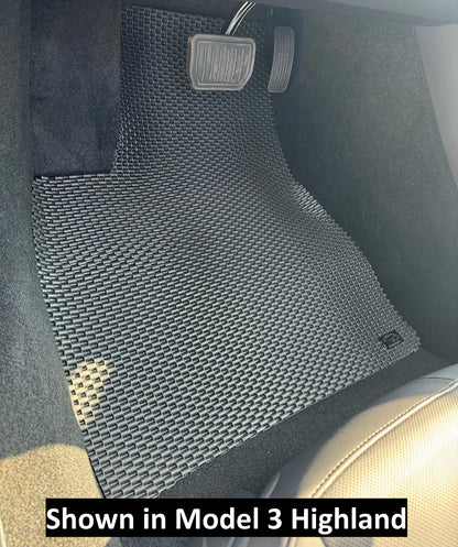 All-Weather Rubber Floor Mats for Tesla Model 3 (2017–2024+) | Custom-Fit, Heavy-Duty Interior Protection
