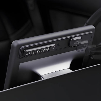 Magnetic Silicone Center Screen Frame with Parking Display Mount for Tesla Model 3 Highland & Model Y Juniper (2017–Present)