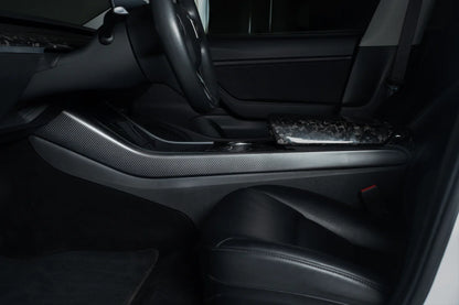 Carbon Fiber Center Console Side Panel Covers for Tesla Model 3 & Model Y – Gloss, Matte & Forged Finish