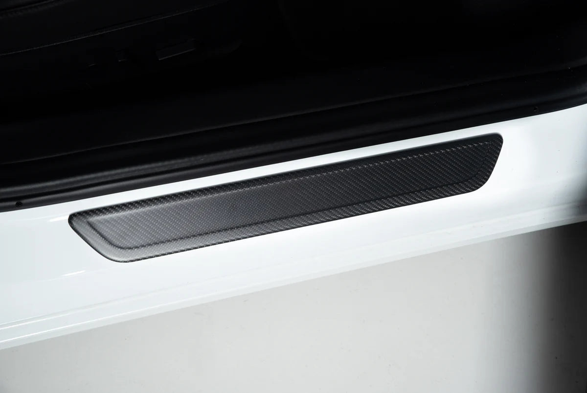 Carbon Fiber Front & Rear Door Sill Covers for Tesla Model 3 (2017–2023) | Gloss / Matte / Forged Finish