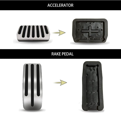 Stainless Steel Gas & Brake Pedal Covers for Tesla Model S/X (2017–2021) | Anti-Slip Performance Pedal Upgrade