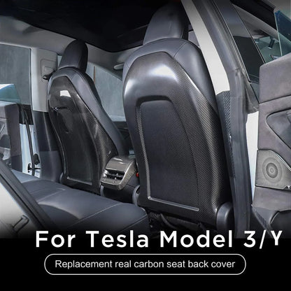 Full Back Seat Replacement for Tesla Model 3 & Model Y – Real Carbon Fiber Interior Upgrade