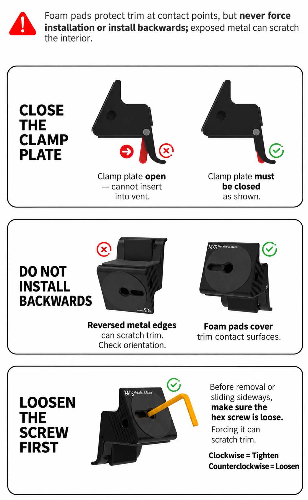 Tesla Model 3 & Model Y Metal Vent Hook with Phone Mount Options - English detail 8