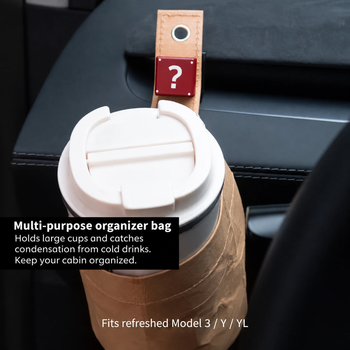 Tesla Model 3 & Model Y Red Surprise Cube Vent Hook - English detail 4