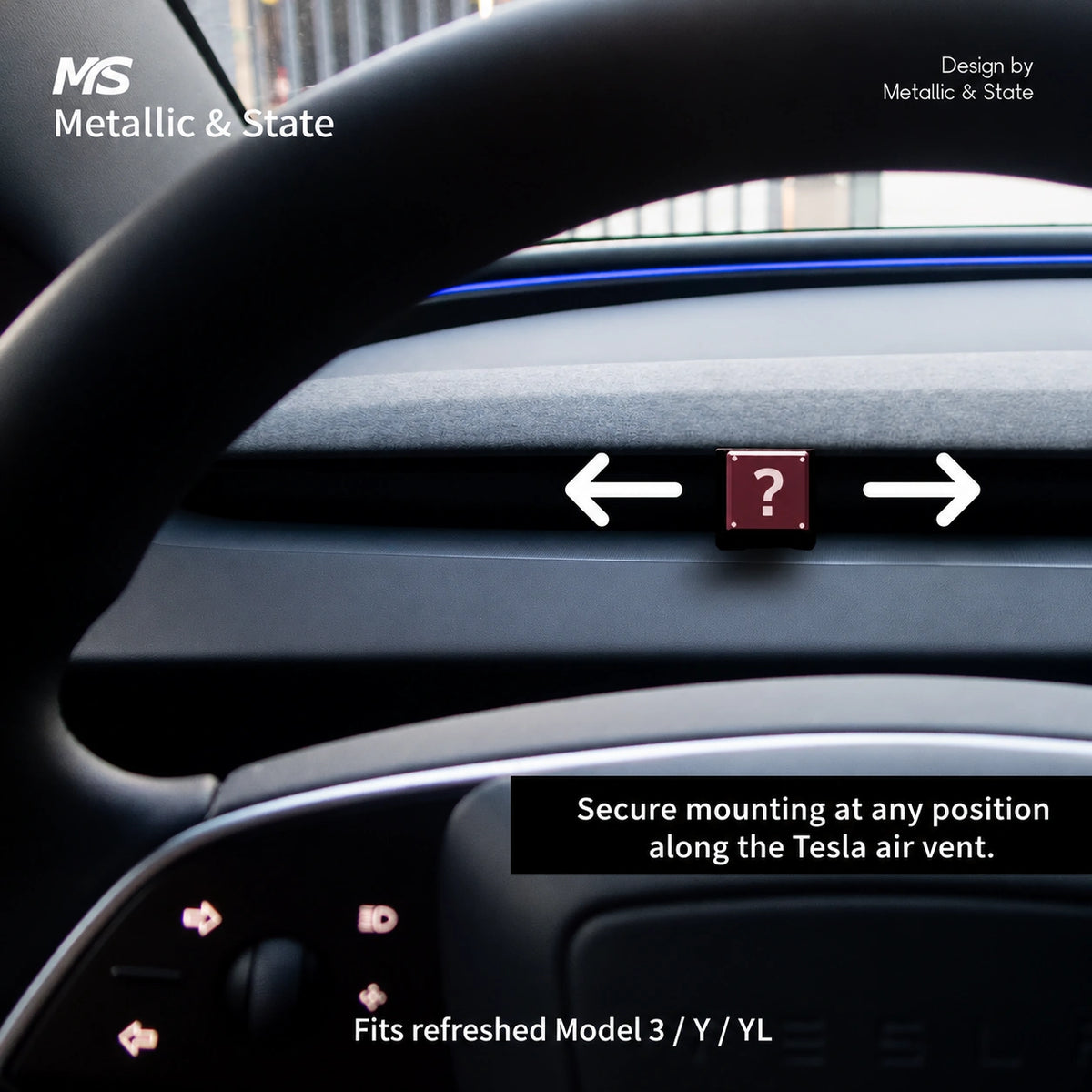 Tesla Model 3 & Model Y Red Surprise Cube Vent Hook - English detail 6