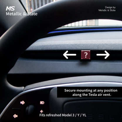 Tesla Model 3 & Model Y Red Surprise Cube Vent Hook - English detail 6