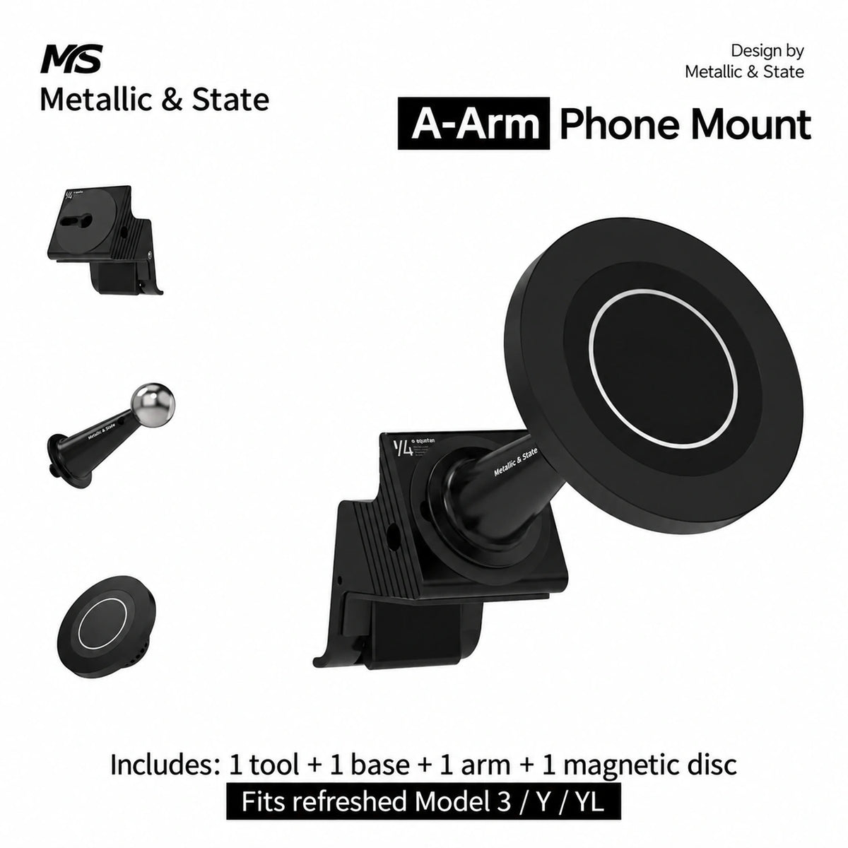 Tesla Model 3 Highland & Model Y Juniper Magnetic Vent Phone Mount - English detail 2