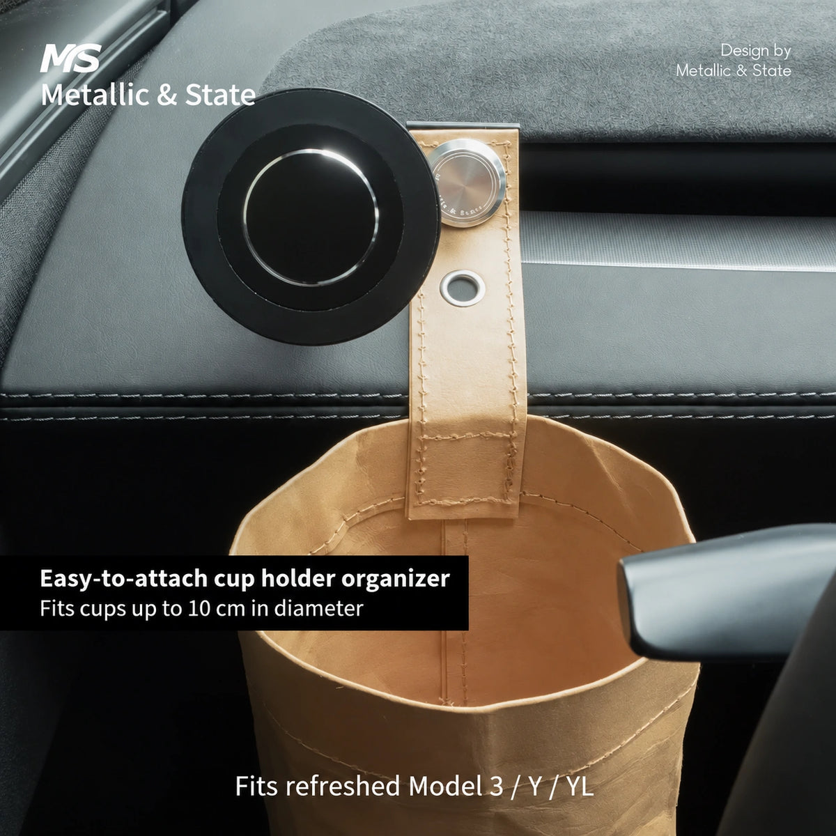 Tesla Model 3 & Model Y Adjustable Metal Phone & Camera Vent Mount - English detail 1