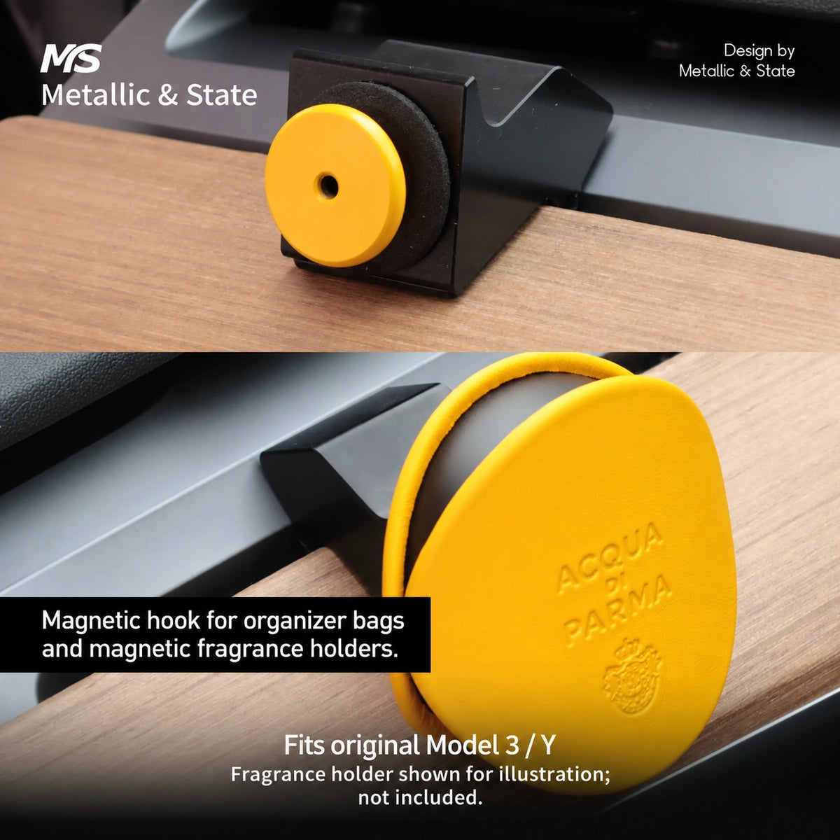 Tesla Model 3 Legacy & Model Y Metal Vent Hooks and Mount Kits - English detail 3