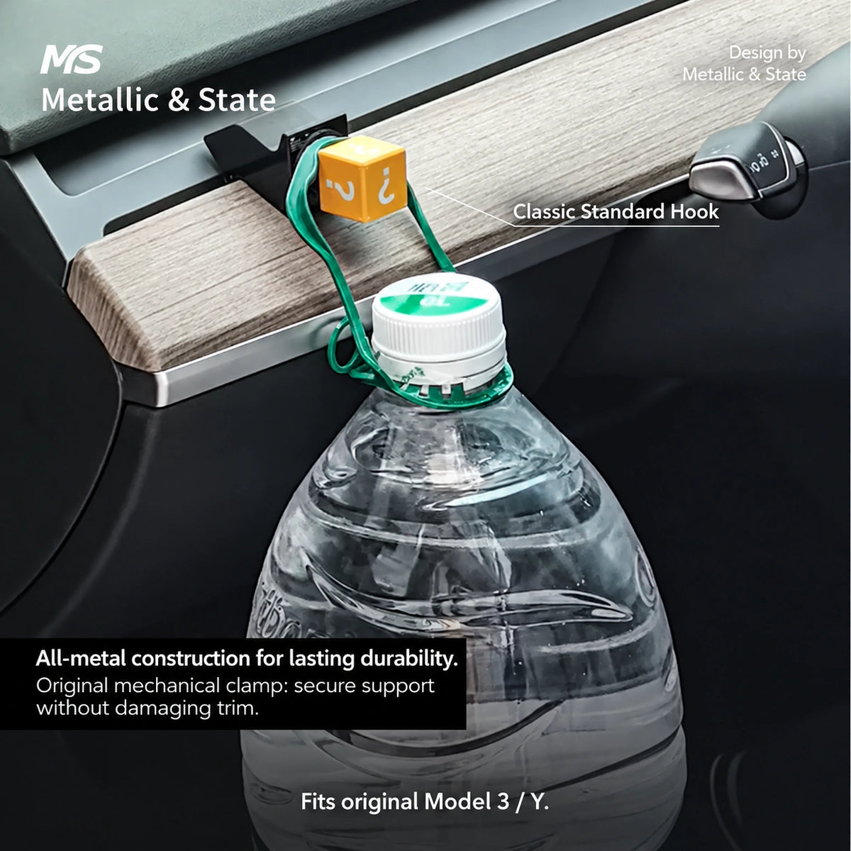 Tesla Model 3 Legacy & Model Y Metal Vent Hooks and Mount Kits - English detail 4
