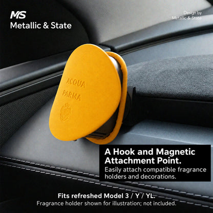 Tesla Model 3 & Model Y Magnetic Vent Hook with Organizer Options - English detail 2