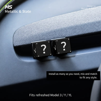 Tesla Model 3 & Model Y Black Surprise Cube Vent Hook - English detail 5