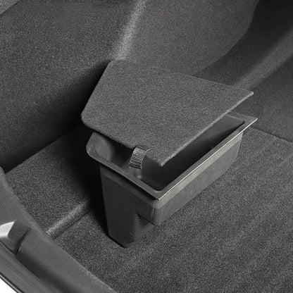 Left Side Trunk Organizer for Tesla Model 3 (2017–2023) – OEM-Fit TPE Storage Box with Flocked Cover