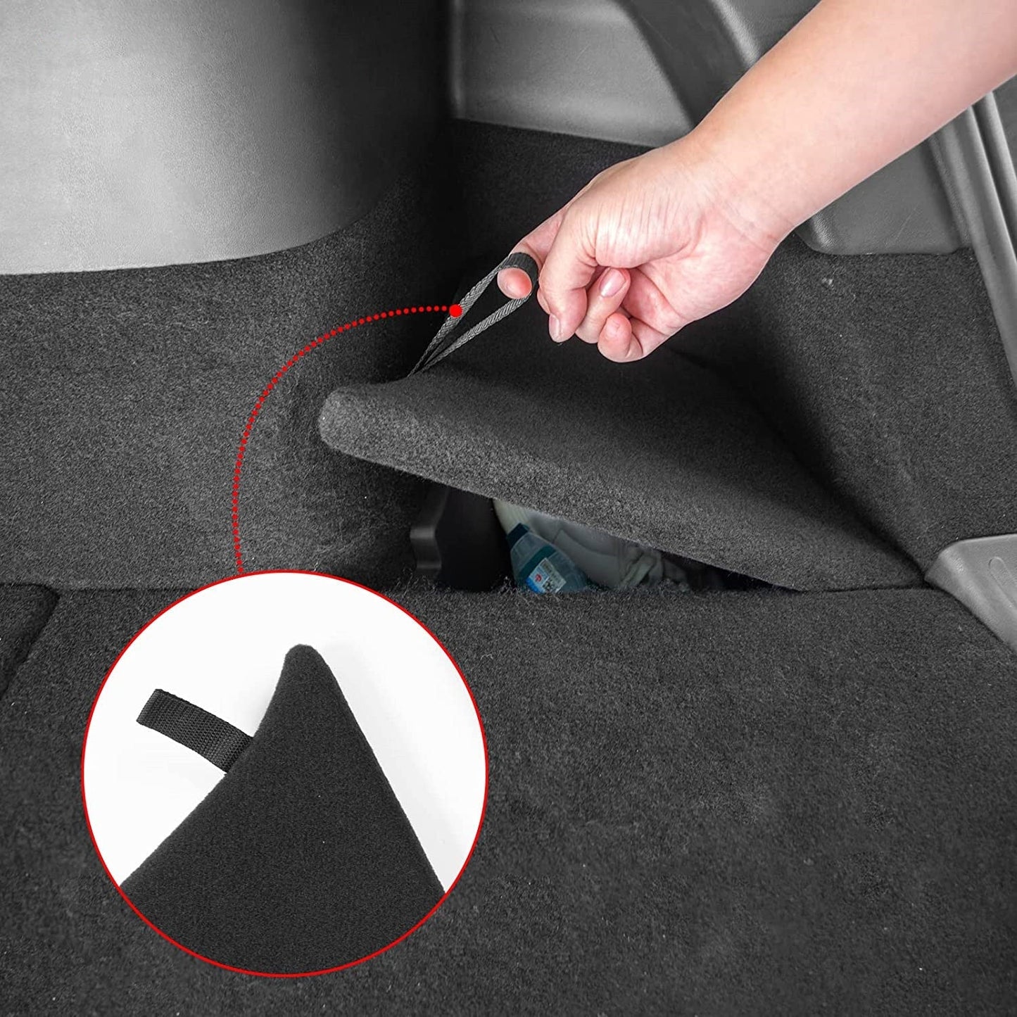 Left Side Trunk Organizer for Tesla Model 3 (2017–2023) – OEM-Fit TPE Storage Box with Flocked Cover