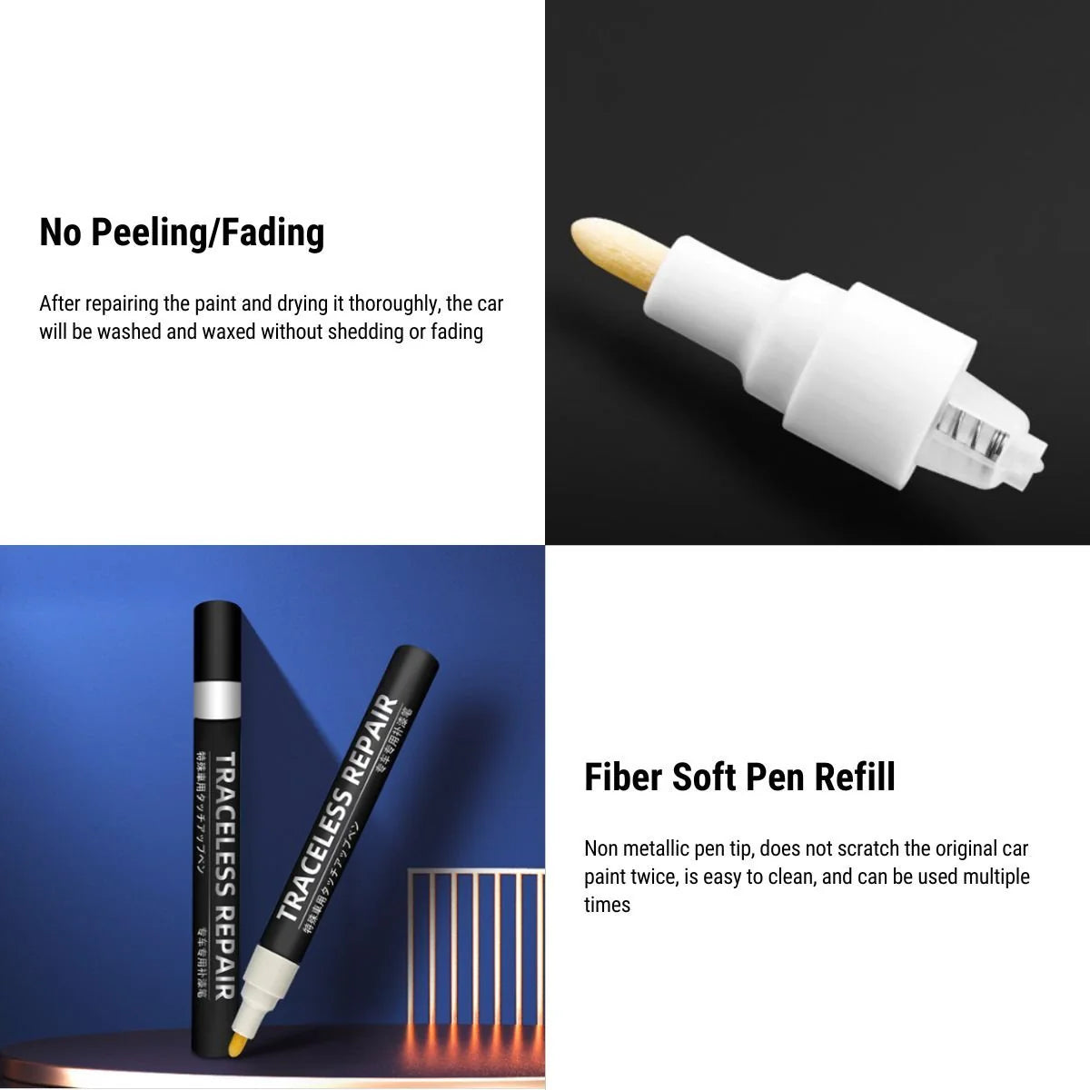 Tesla car touch up paint pen Scratch & Paint Repair Kit for Model 3, Model Y, Model S, Model X – Fast-Dry Touch-Up Pen with Scratch Removal Tools