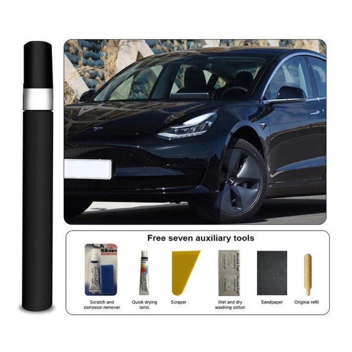 Tesla car touch up paint pen Scratch & Paint Repair Kit for Model 3, Model Y, Model S, Model X – Fast-Dry Touch-Up Pen with Scratch Removal Tools