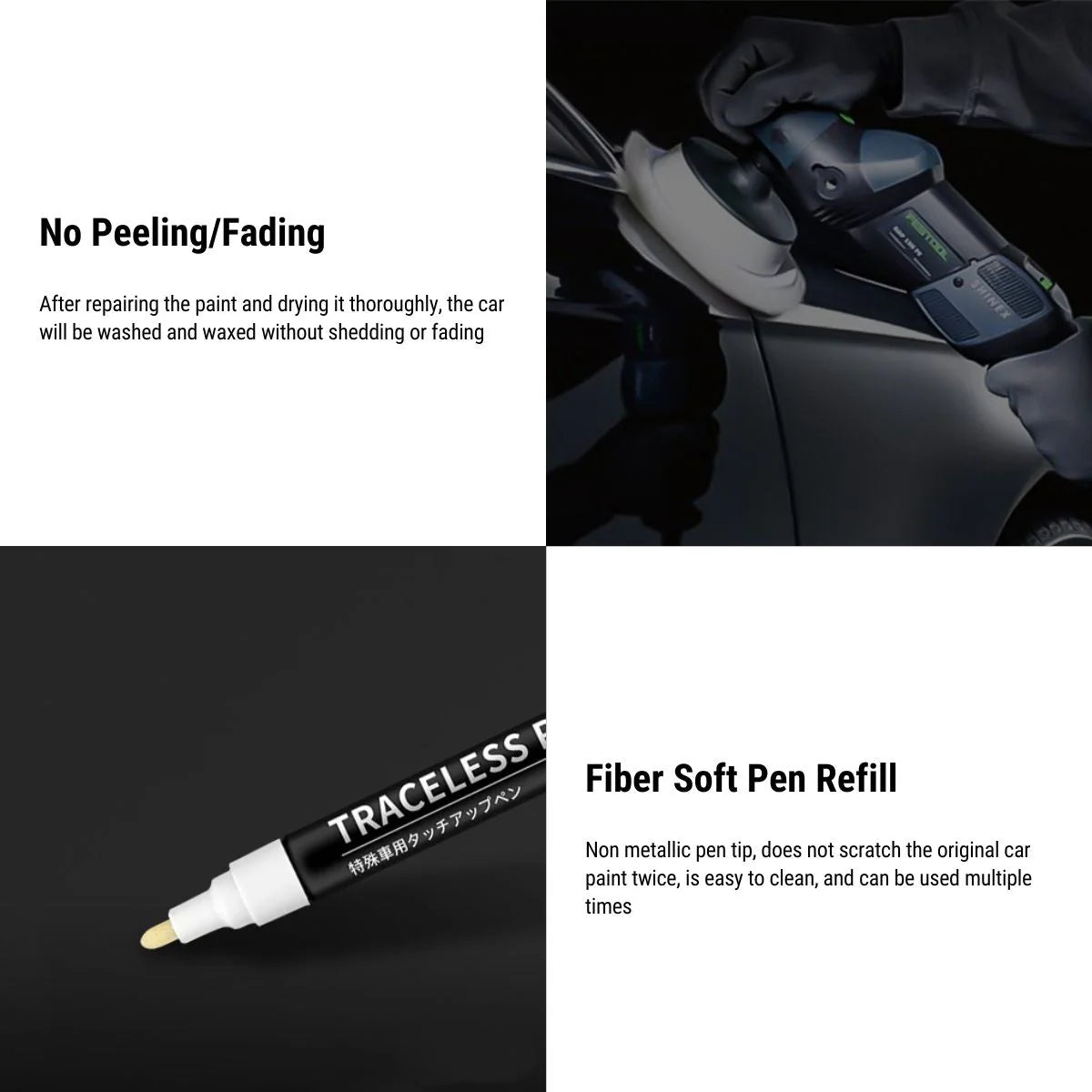 Tesla car touch up paint pen Scratch & Paint Repair Kit for Model 3, Model Y, Model S, Model X – Fast-Dry Touch-Up Pen with Scratch Removal Tools