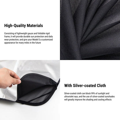 Panoramic Sunroof Sunshade for Tesla Model S – UV Protection, Heat Insulation & Easy Installation